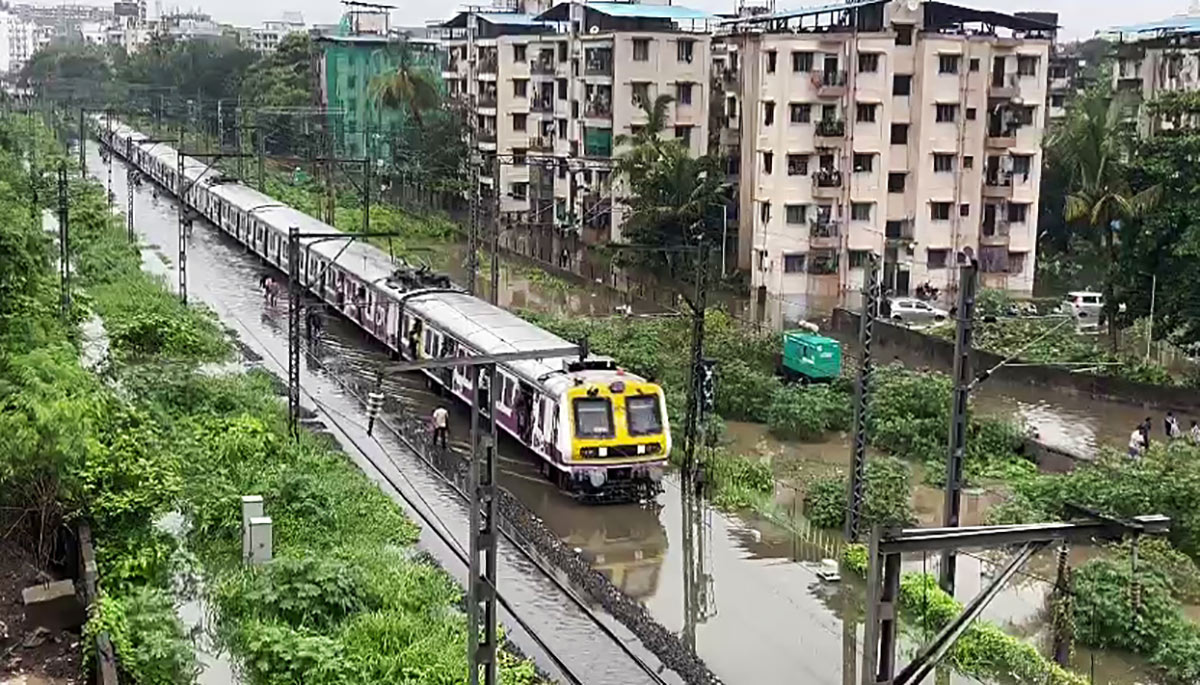Central Railway trains come to halt in rain-hit Mumbai