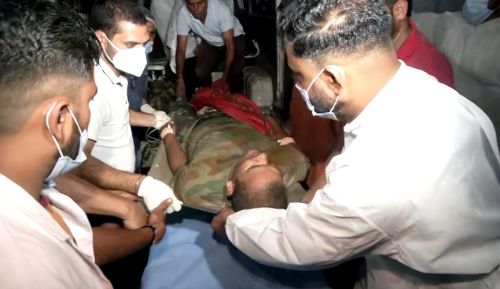 An injured jawan being taken to hospital after the attack in Kathua