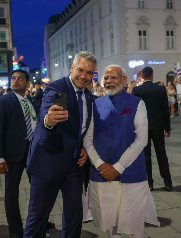 PM Modi with Austrian Chancellor Karl Nehammer