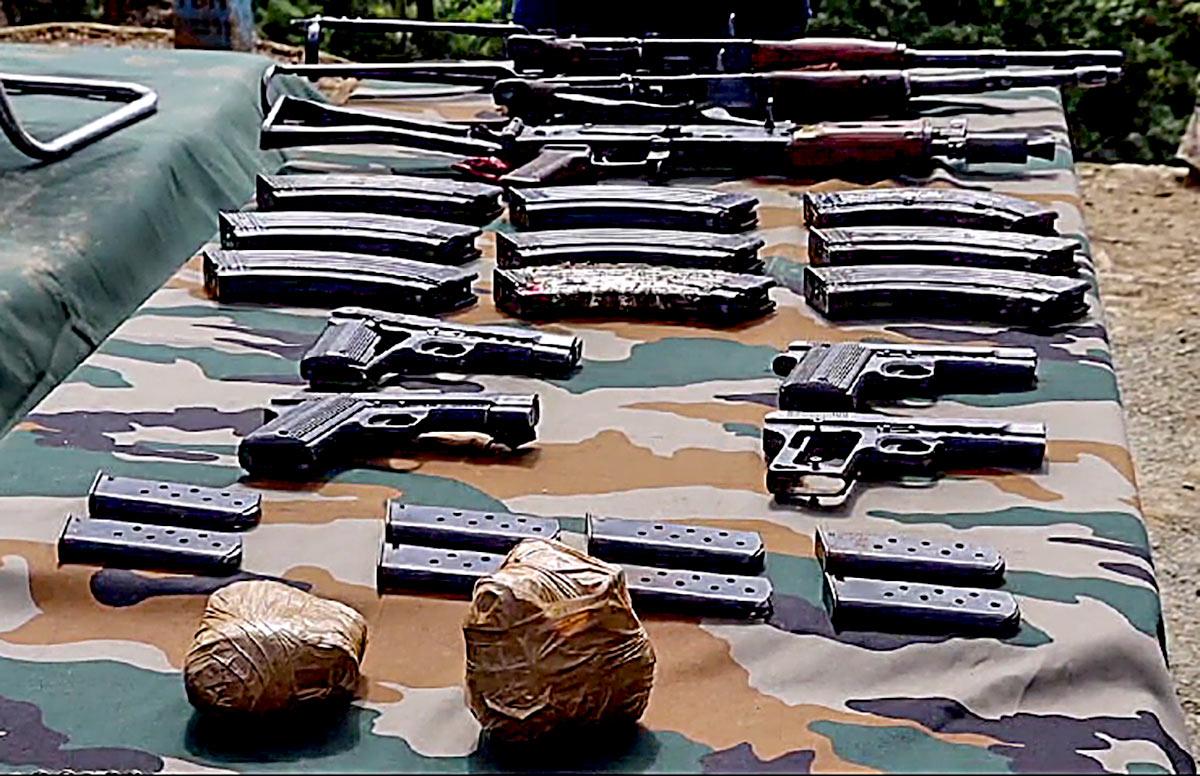 Weapons recovered along the LoC