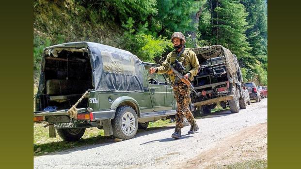File image of a soldier during an anti-terrorist operation in J-K