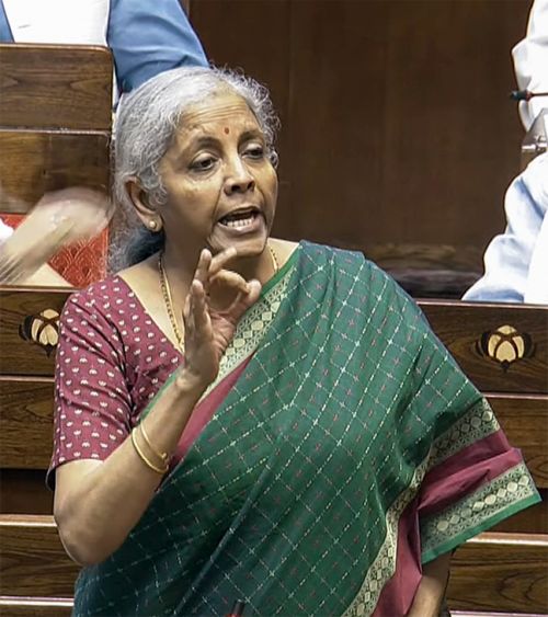 Nirmala Sitharaman in Parliament today