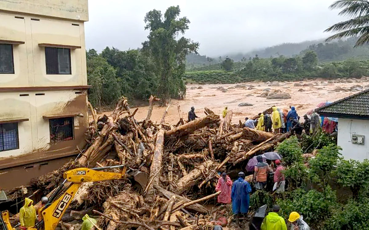 A view of the landslide in Wayanad, Kerala/@INCKerala /X