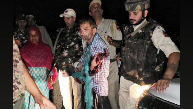 A civilian caught in the crossfire of a gunfight in Kathua