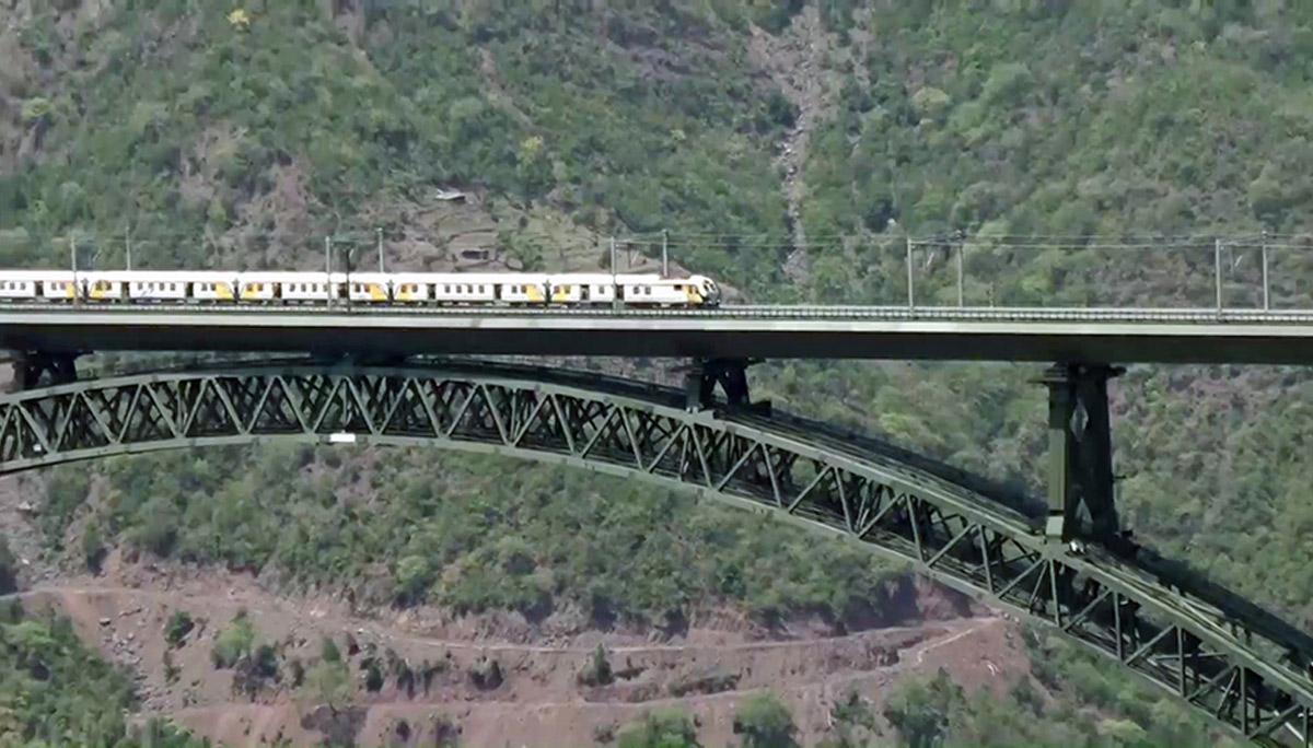 A Train On World's Highest Rail Bridge - Rediff.com India News