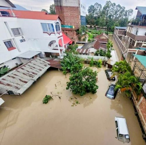 Manipur CM N Biren Singh's home gets partially submerged