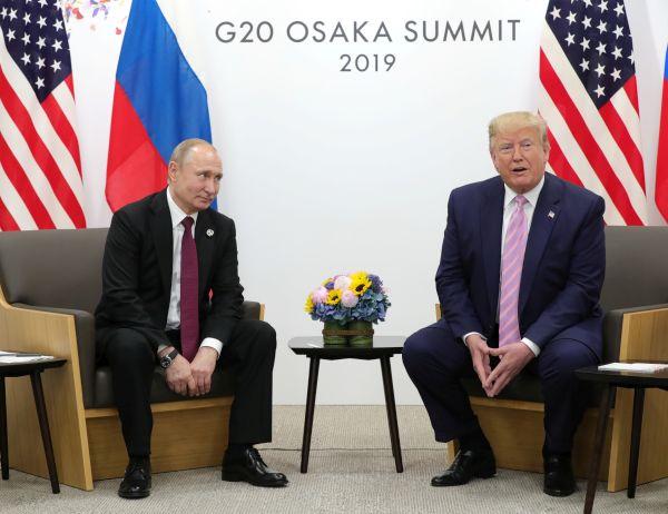 Trump and Putin at the G20 in 2019