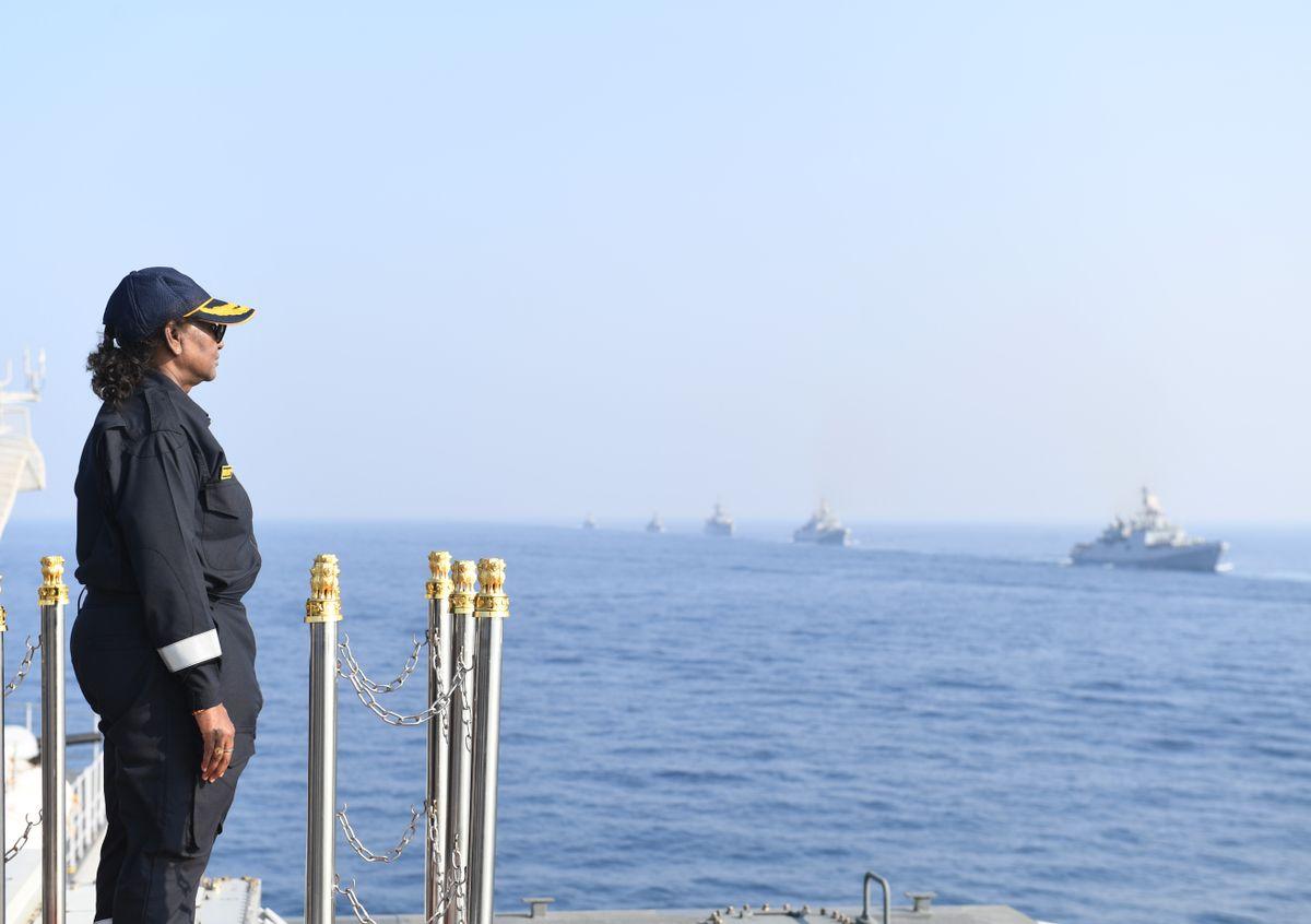 President Droupadi Murmu on board the INS Vikrant