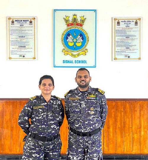 Commander Prerna Deosthalee and Commander Ishan Deosthalee/ANI Photo