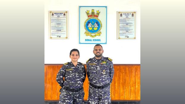 Commander Prerna Deosthalee and Commander Ishan Deosthalee/ANI Photo