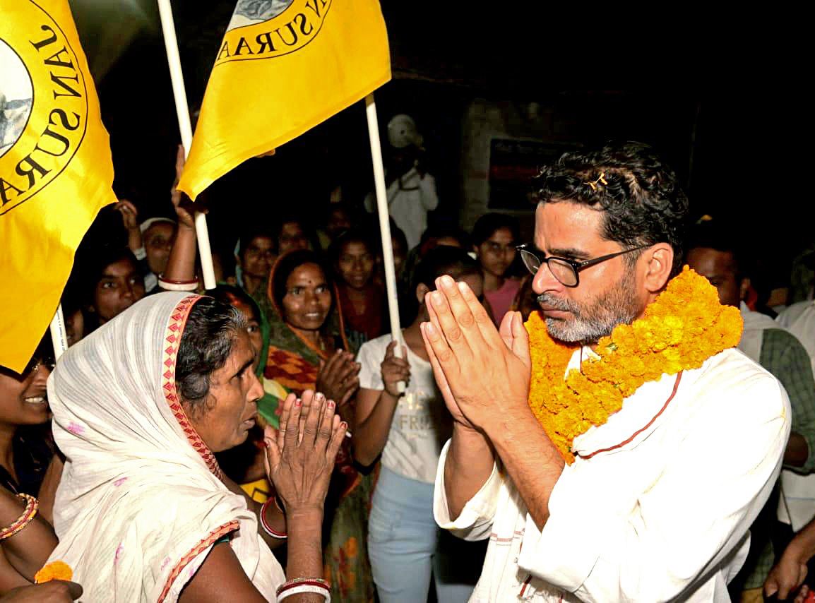 Prashant Kishore during his padyatra in Bihar