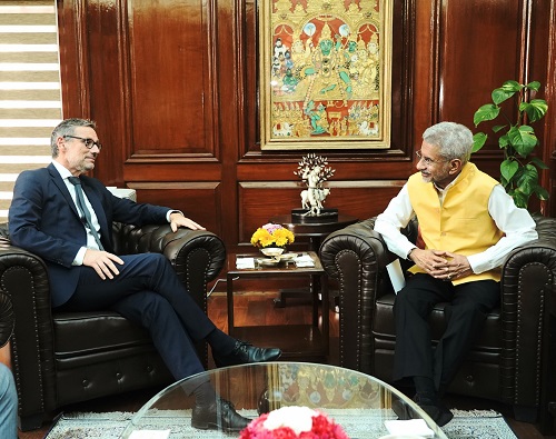 German NSA Jens Pltner meets External Affairs Minister S Jaishankar/Courtesy X