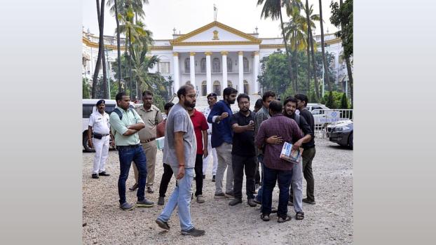Protests near Governor House in Kolkata
