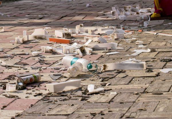 The blast ripped through a wall of the school