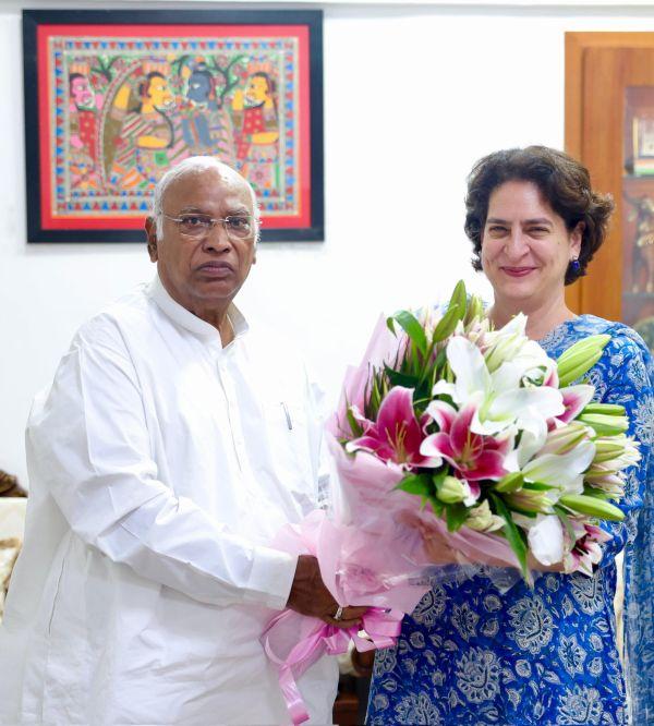 Priyanka Gandhi Vadra met Mallikarjun Kharge yesterday