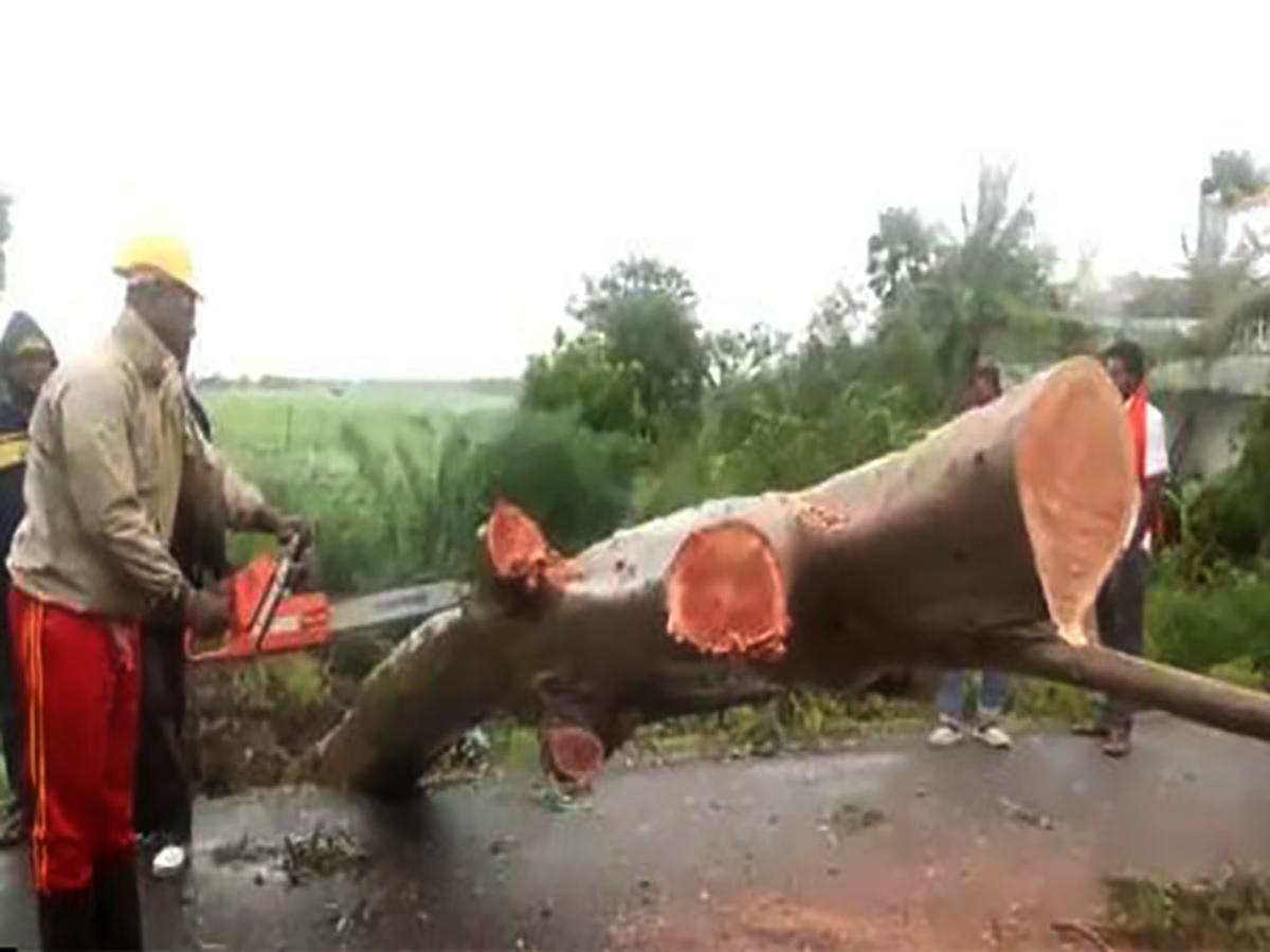 photograph of cyclone dana in  Odisha