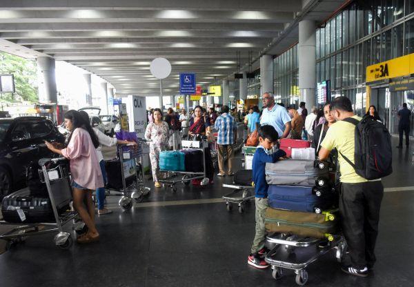 Passengers were stranded as flights were cancelled