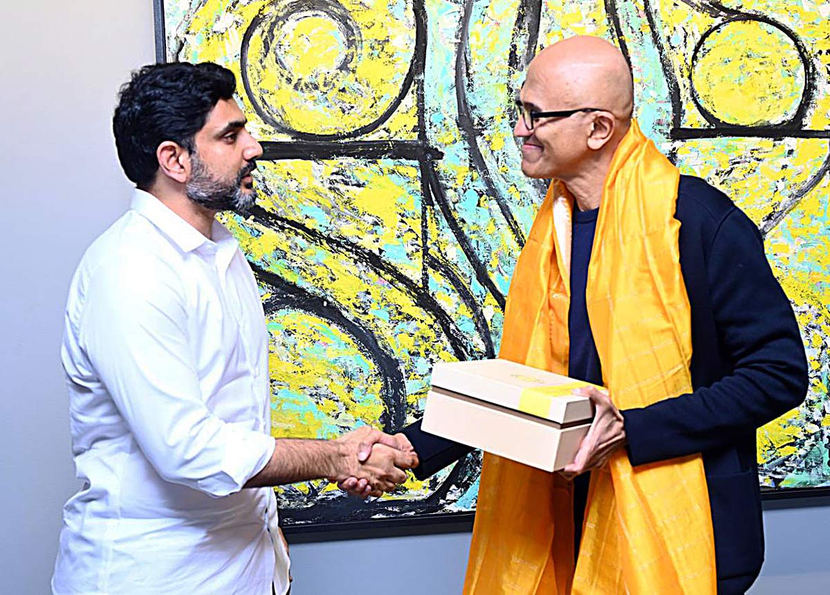 Lokesh Nara meets Microsoft CEO Satya Nadella