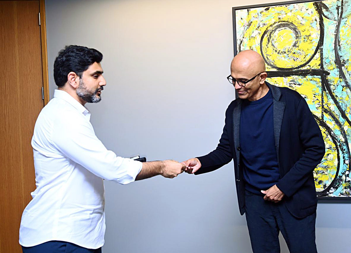 Lokesh Nara meets Microsoft CEO Satya Nadella