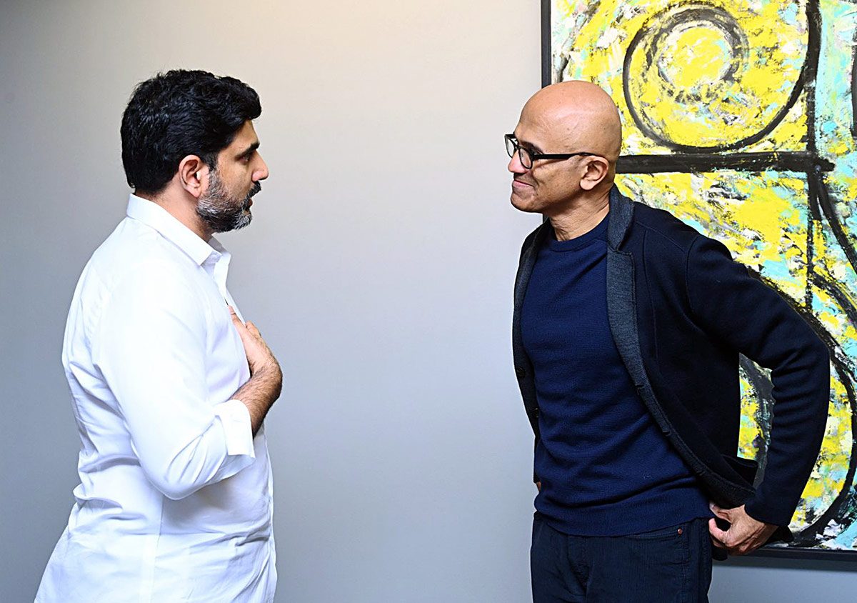 Lokesh Nara meets Microsoft CEO Satya Nadella