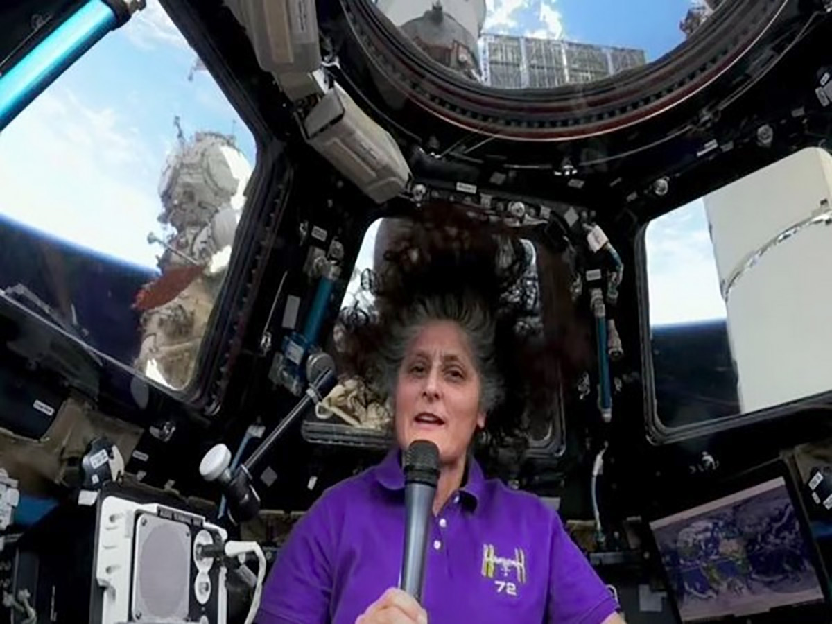 NASA astronaut Sunita Williams from ISS.