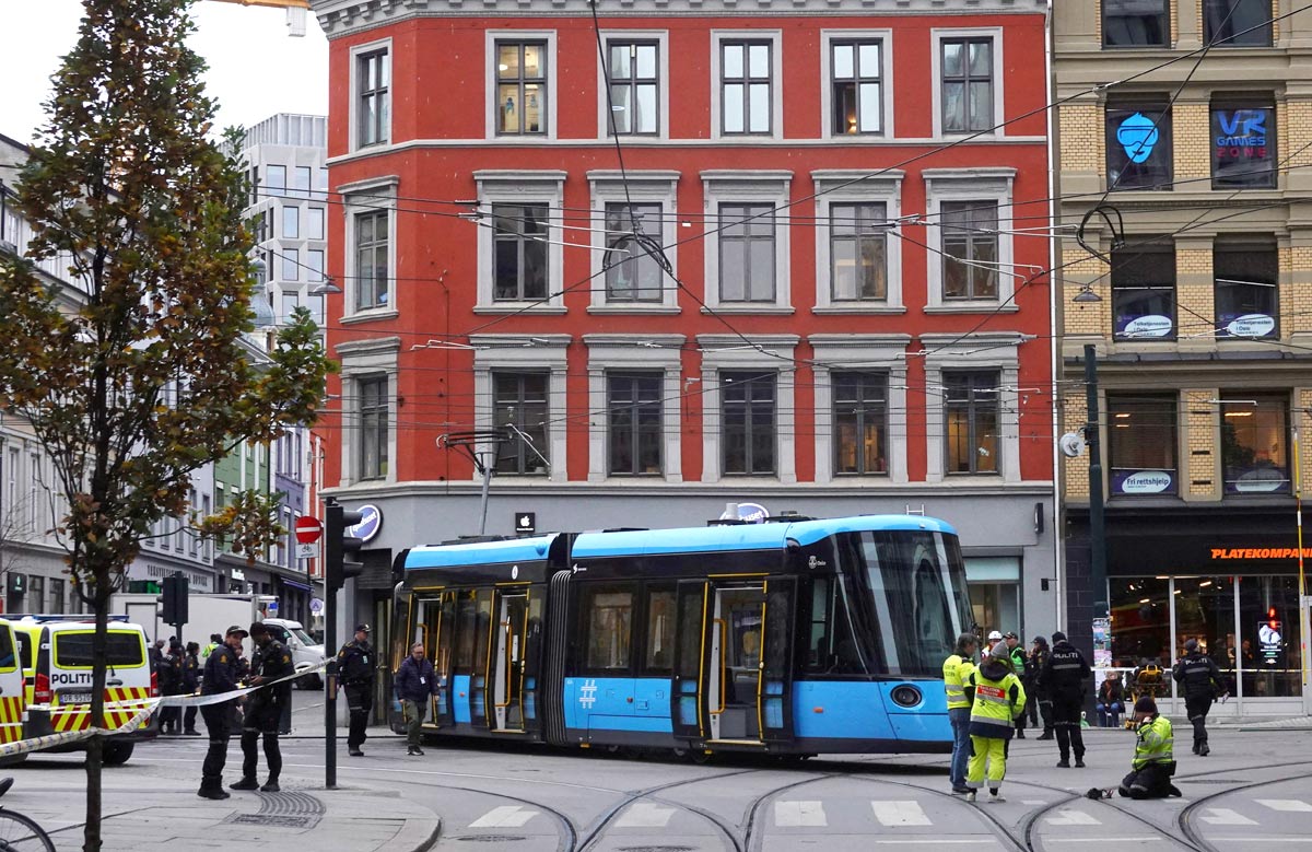 Tram derailed, crashed in Oslo, Norway