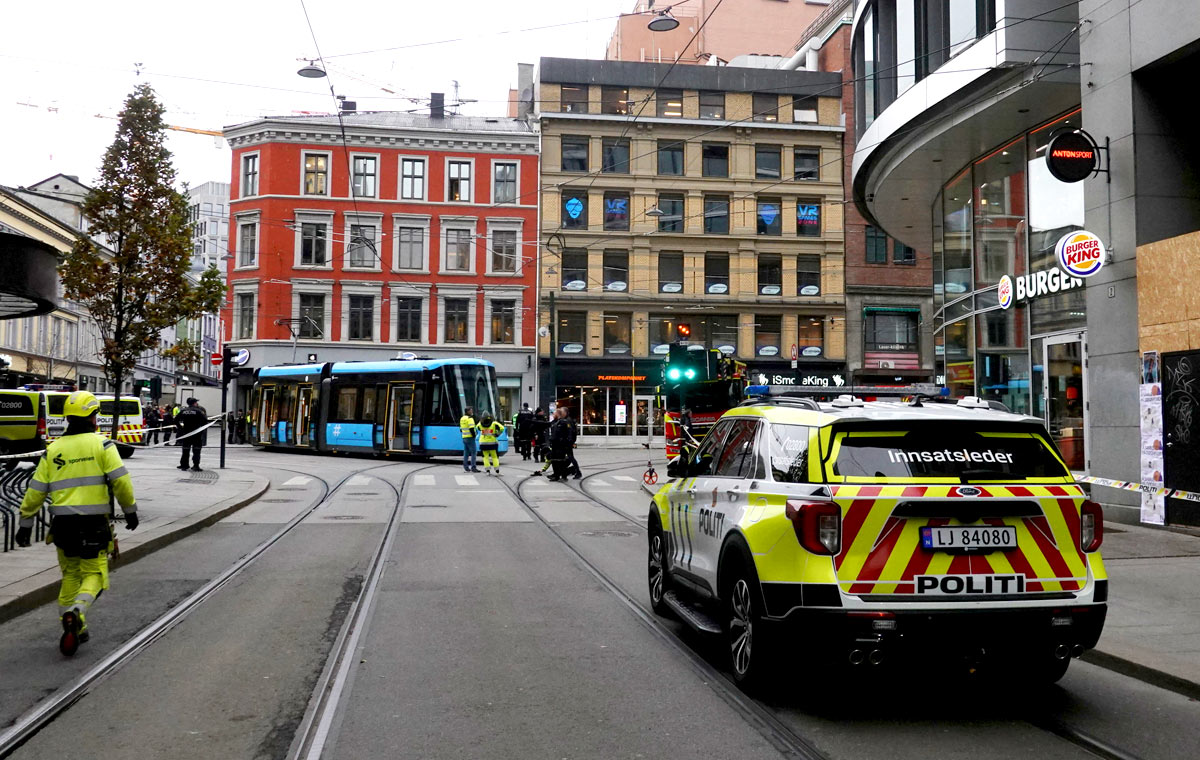 Tram derailed, crashed in Oslo, Norway