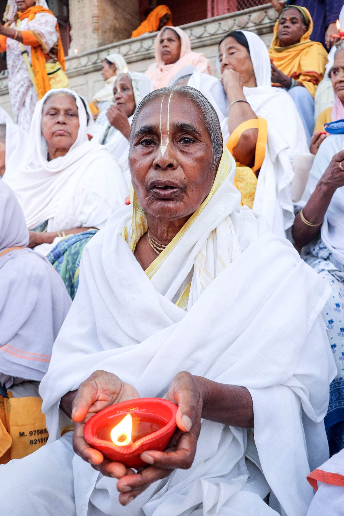 Widows of Vrindavan celebrate Diwali on banks of Yamuna