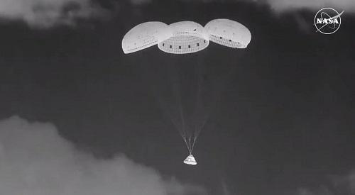 The Boeing Starliner spacecraft returns to Earth/Courtesy NASA