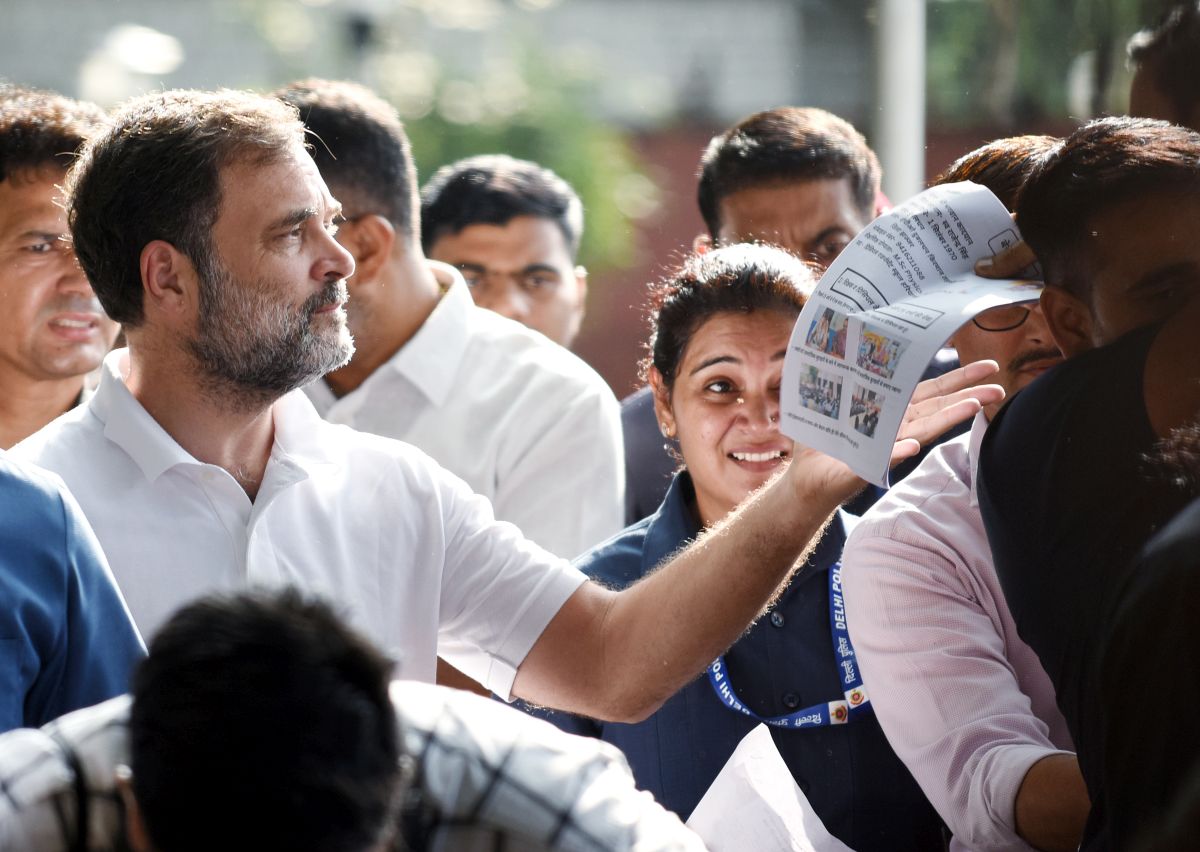 Rahul Gandhi campaigning in Haryana