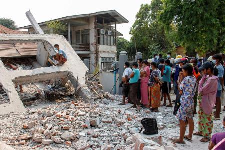 Earthquake rescue in Myanmar