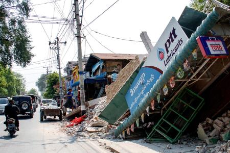 Earthquake rescue in Myanmar