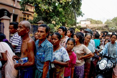 Earthquake rescue in Myanmar
