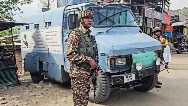 Security personnel in Pahalgam after terrorist attack on tourists/ANI Photo