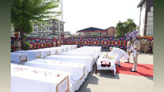 Shah paid tribute to the victims in Srinagar