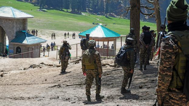 The terrorist attack site in Pahalgam, J-K/ANI Photo