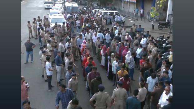 The illegal illegal Bangladeshi immigrants being detained in Surat, Gujarat/ANI on X