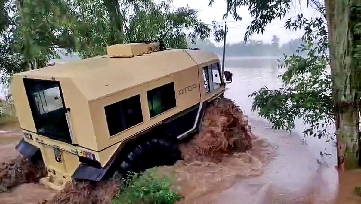 ATOR N1200 Specialist Mobility Vehicle arrives for Ravi River flood rescue ATOR N1200 Specialist Mobility Vehicle arrives for Ravi River flood rescue