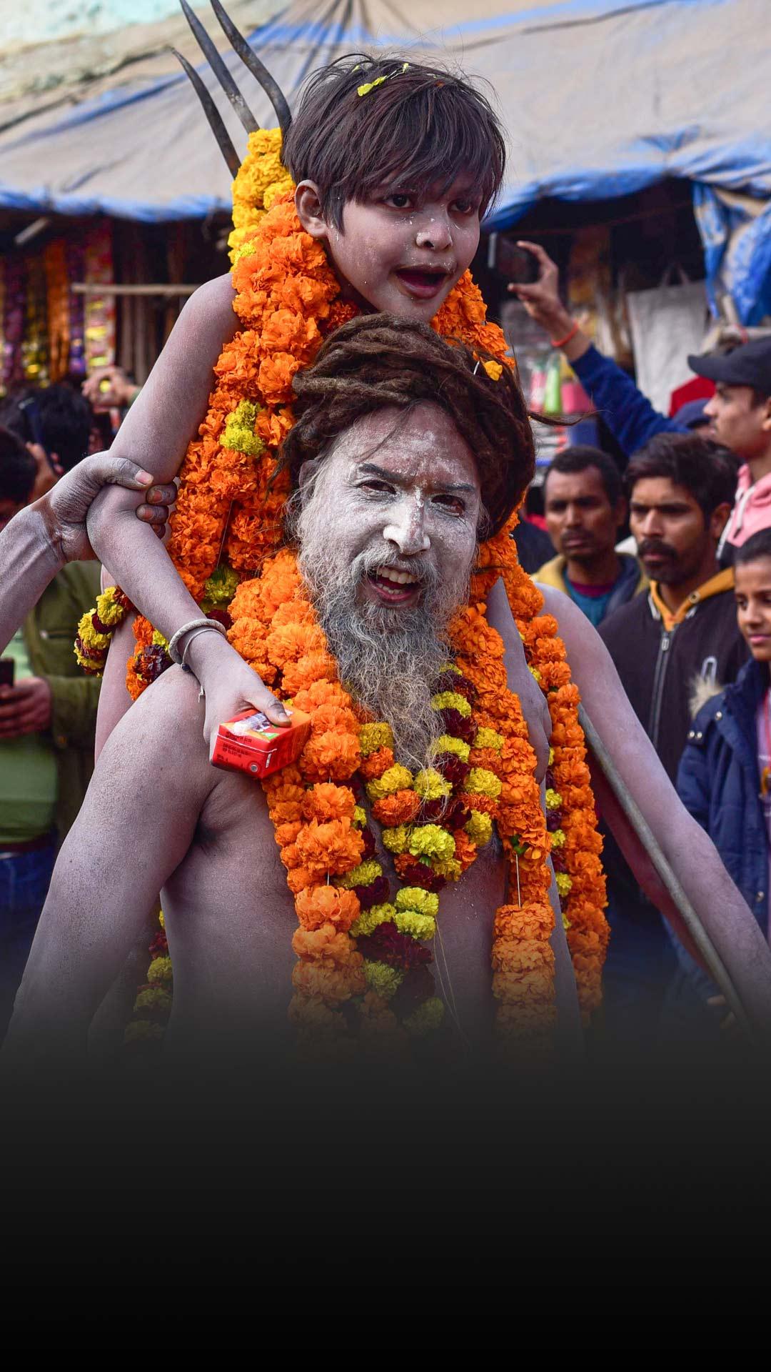 A scene from the Maha Kumbh.