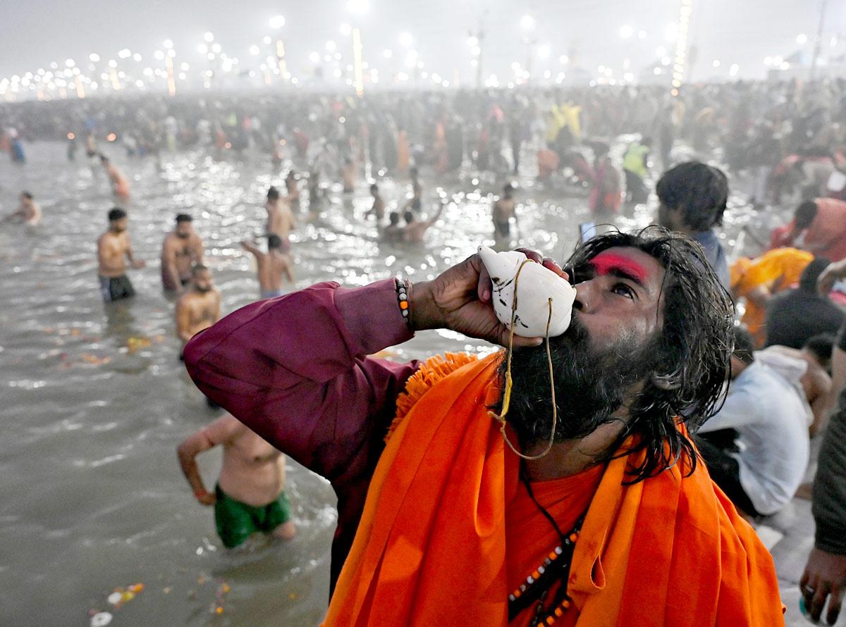 Paush Purnima at Maha Kumbh 2025, in Prayagraj