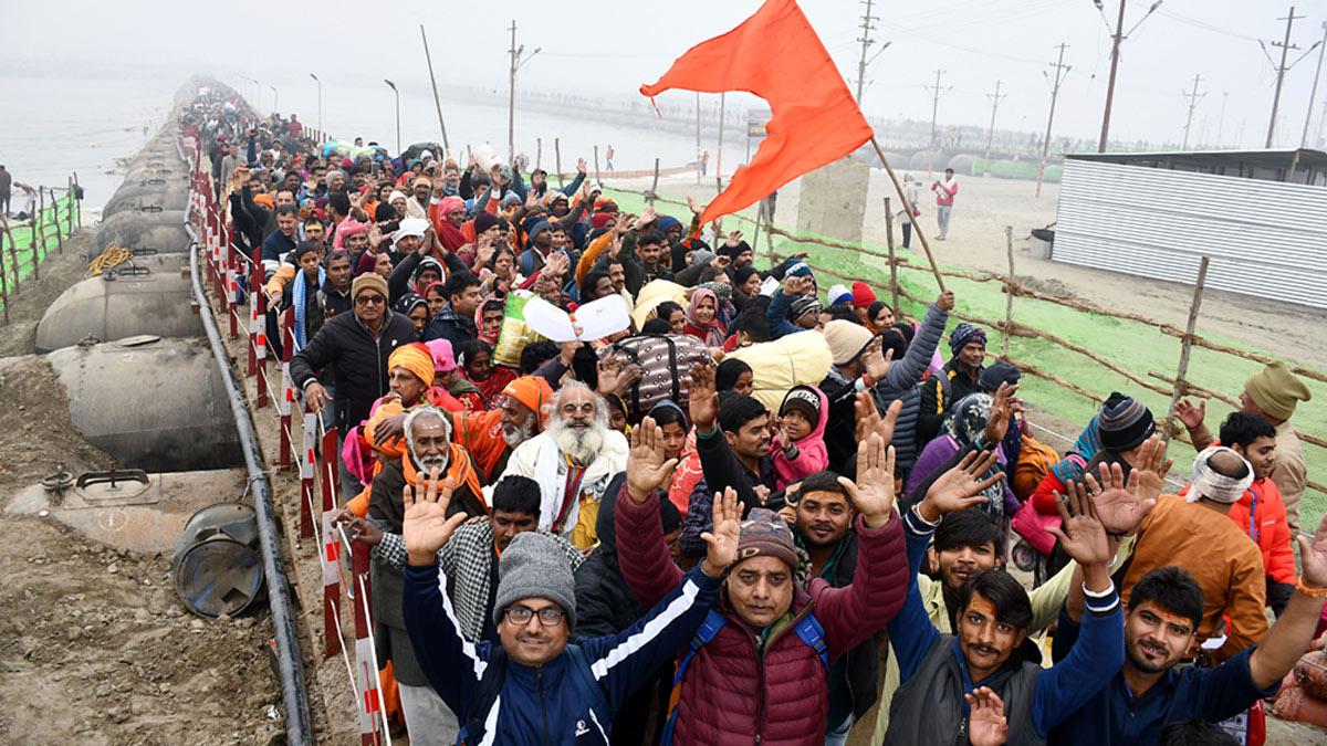 Paush Purnima at Maha Kumbh 2025, in Prayagraj