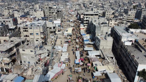 Life and death among rubble in Gaza