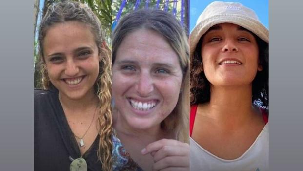 The first three hostages released by Hamas/Image courtesy IDF on X