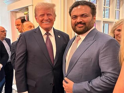 US President-elect Donald Trump and founder of Tribeca Developers Kalpesh Mehta/Image courtesy Kalpesh Mehta/Instagram