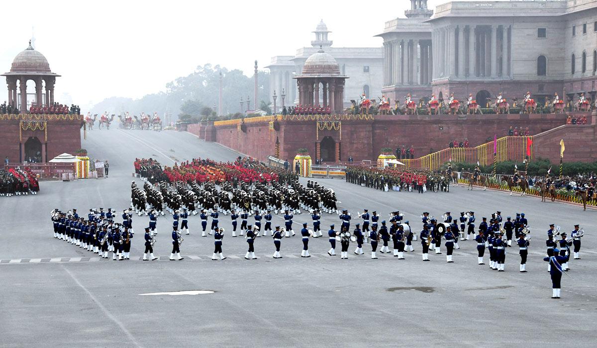 'Beating Retreat' Military bands regale audience with India tunes