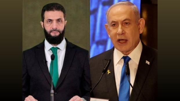 Israeli Pm Benjamin Netanyahu and Syrian President Ahmed al-Sharaa (left)/ANI Photo