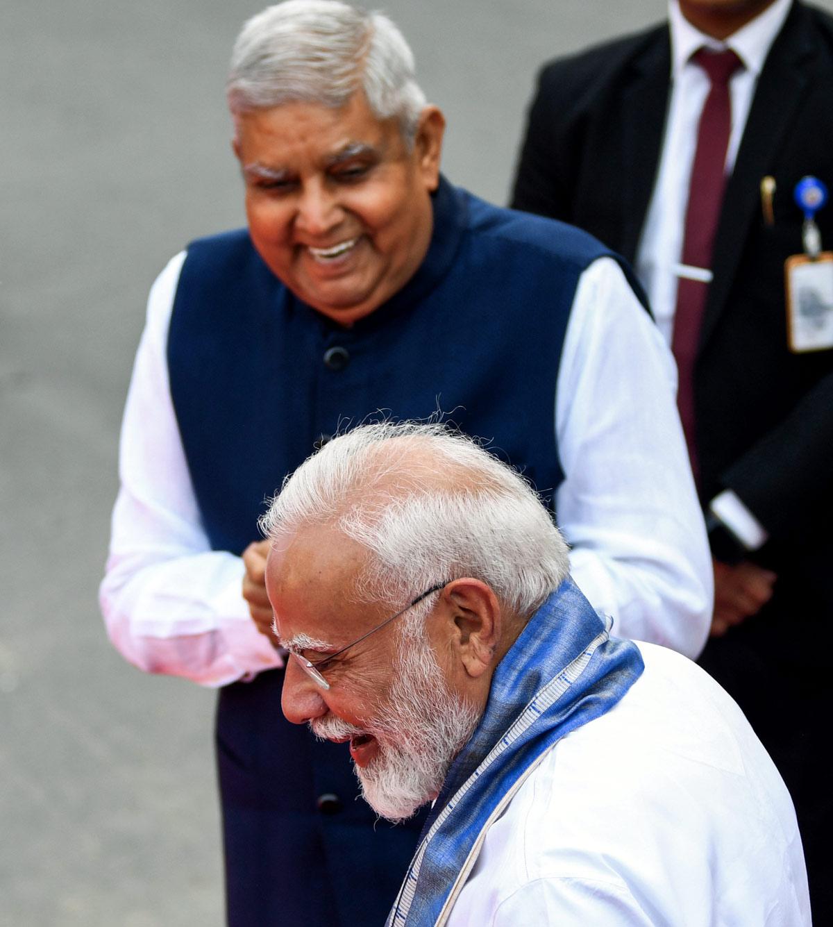 Prime Minister Narendra Modi With Vice President Jagdeep Dhankhar