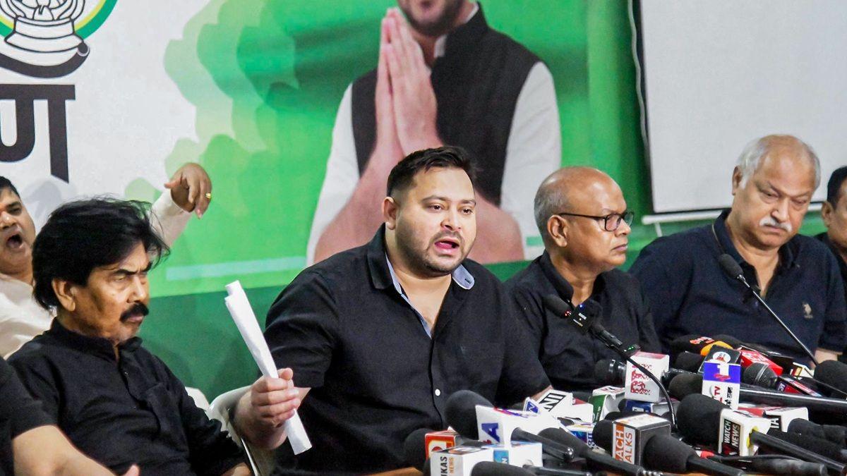 Leader of the Opposition in the Bihar Legislative Assembly and Rashtriya Janata Dal (RJD) leader Tejashwi Yadav