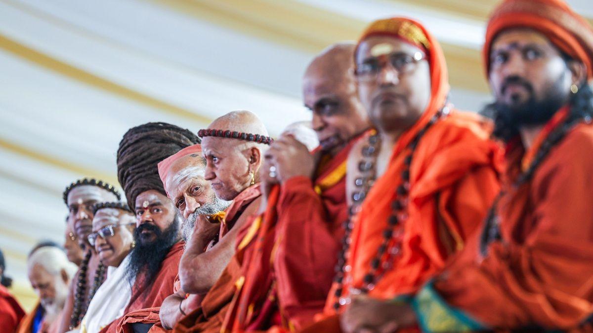 Saints take part in the valedictory celebrations of the Aadi Thiruvathirai festival Saints take part in the valedictory celebrations of the Aadi Thiruvathirai festival