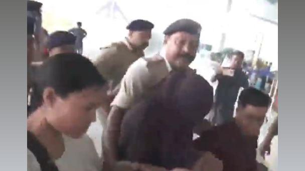 Sonam being brought to Patna airport